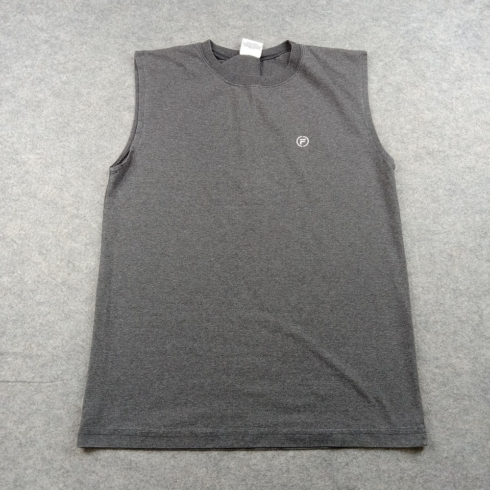Vintage FILA Shirt Mens Large Gray Tank Sleeveless‎ Cotton Athletic Top USA